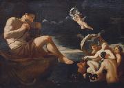 Johann Carl Loth Galatea mit ihren Begleiterinnen vor Polyphem Germany oil painting artist